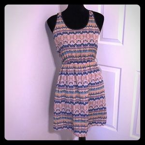Multicolored print mini dress Sz S